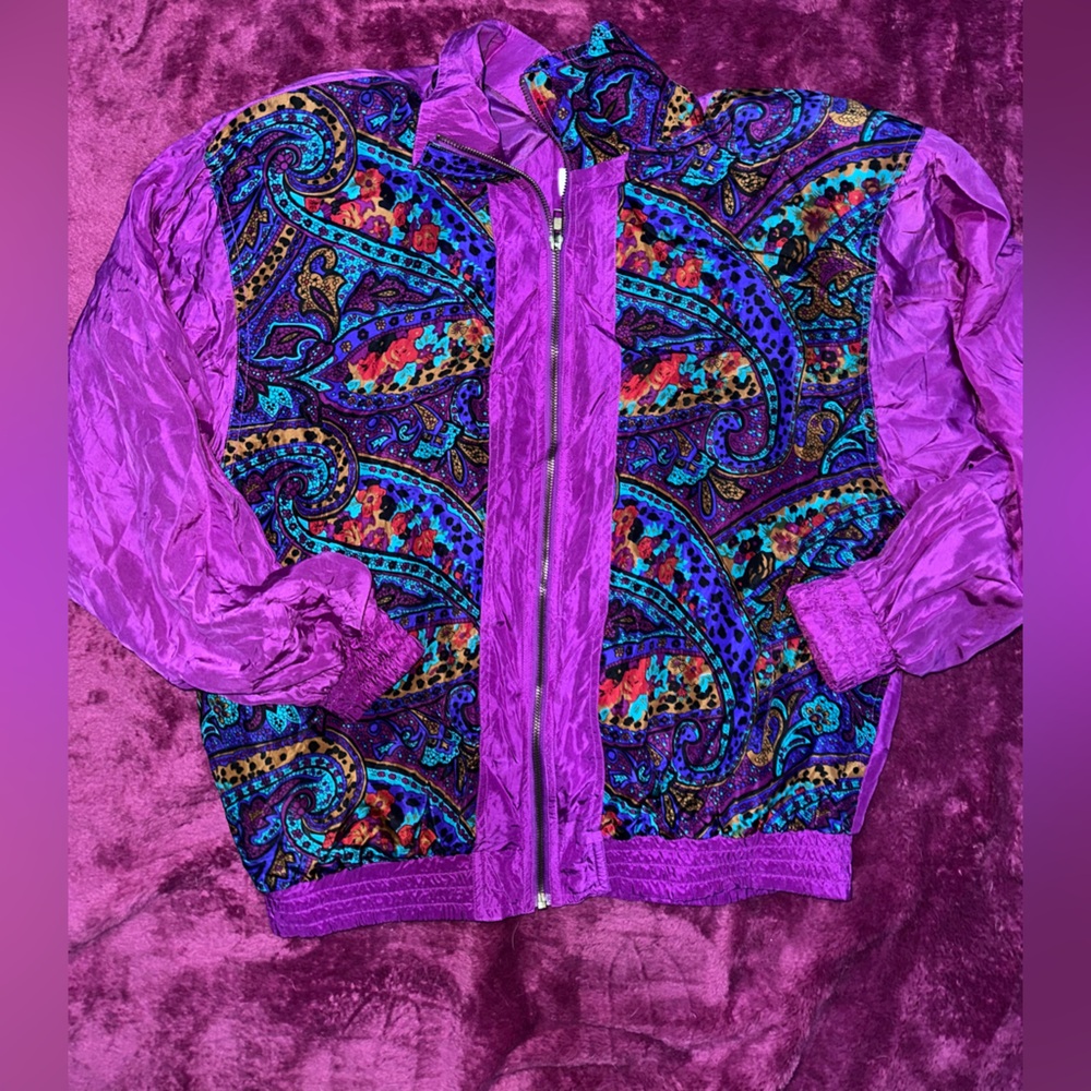 Vintage Colorful Paisley Women's windbreaker Jacket